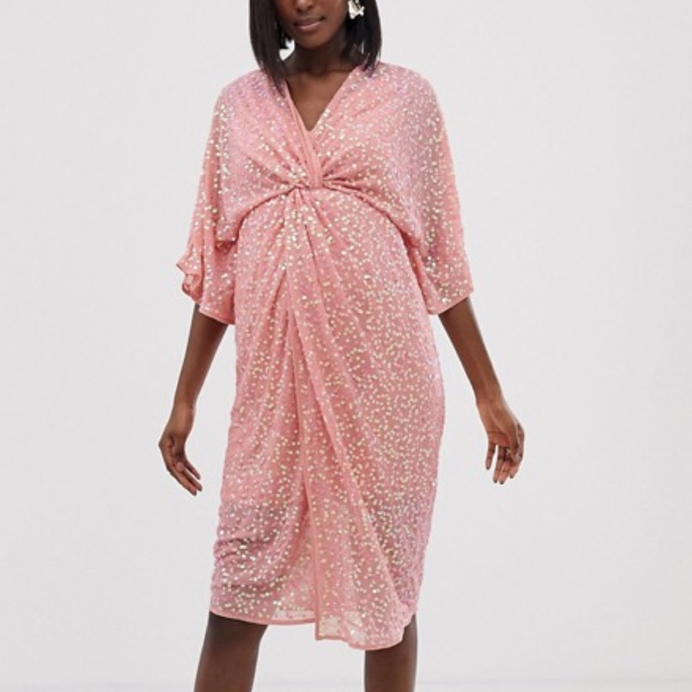 ASOS MATERNITY PINK DRESS NEVER WORN